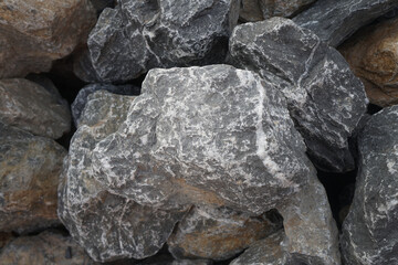 Limestone rock in Quarry, limestone mining