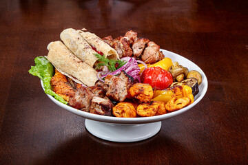 Shashlik mix plate - chicken and beef