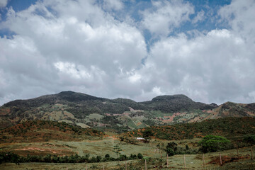 clouds over the mountain