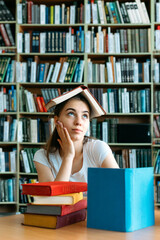 College Students overwhelmed, overworked, burned out, perfectionists. Teen tired girl, young woman...