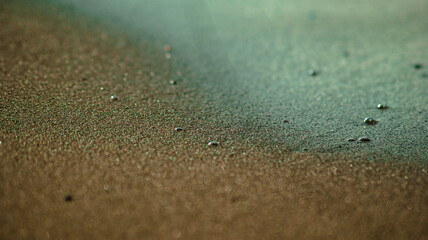 water drops on the beach