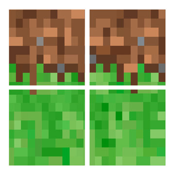 Pixel background. The concept of games background. Minecraft concept. Vector illustration.