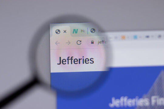 New York, USA - 18 March 2021: Jefferies Group company logo icon on website, Illustrative Editorial.