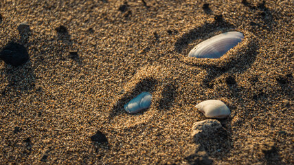 footprints on the sand