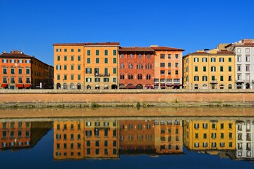 landscape of the city of Pisa in Tuscany, Italy