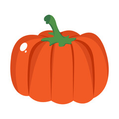 Isolated pumpkin icon. Vegetable icon - Vector illustration