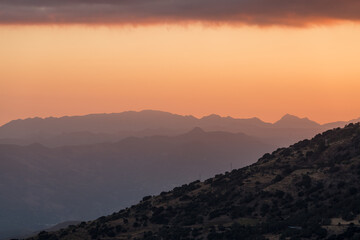 Mountainous landscape in Sierra Nevada in southern Spain