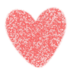 Clipart red heart. Cartoon cute picture. The image is isolated on a white background.