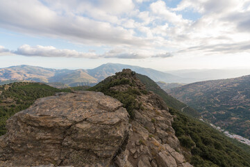 Mountainous landscape in Sierra Nevada in southern Spain