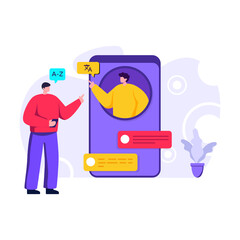 
Download this premium vector of language course

