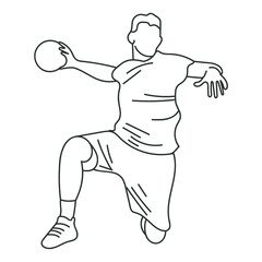 Silhouette handballeur