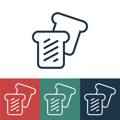 Linear vector icon with toasts