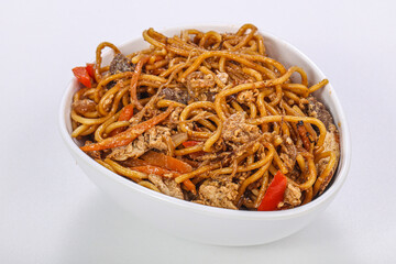 Wok with pork and vegetables