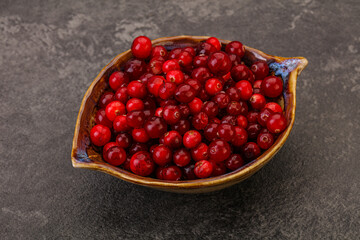 Sweet and tasty cranberry in the bowl
