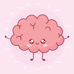 cute brain illustration
