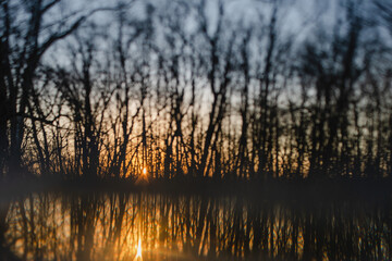 sunset on the river