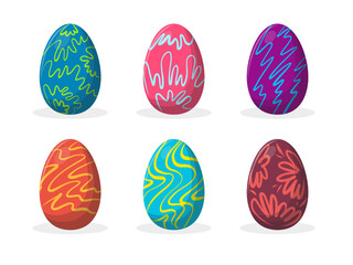 Hand drawing Easter eggs 