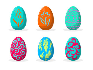 Hand drawing Easter eggs 