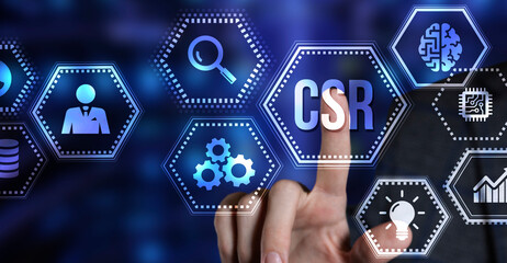 Internet, business, Technology and network concept. CSR abbreviation, modern technology concept