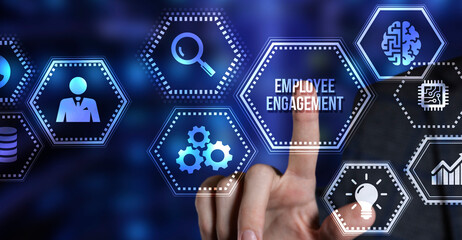 Internet, business, Technology and network concept. Employee engagement