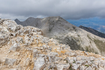 Fototapeta premium Landscape from Vihren Peak, Pirin Mountain, Bulgaria
