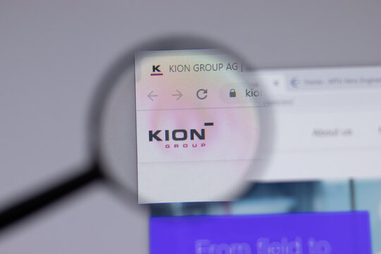 New York, USA - 18 March 2021: KION Group company logo icon on website, Illustrative Editorial.
