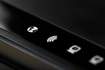 Wi-Fi router indication icons for macro control.