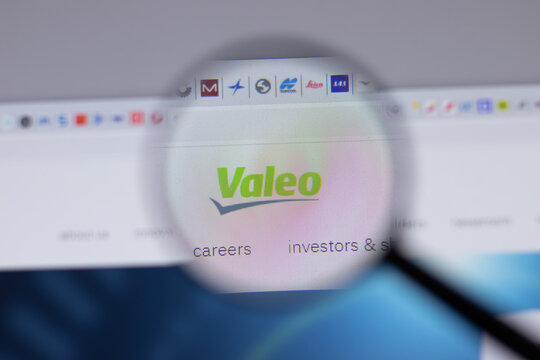 New York, USA - 18 March 2021: Valeo company logo icon on website, Illustrative Editorial.