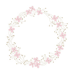 pink flowers on white background