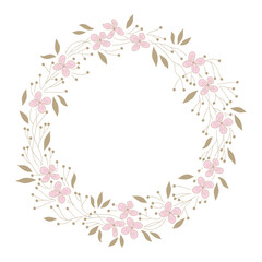 pink flowers on white background