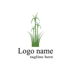 Sugar cane Logo Template vector symbol nature