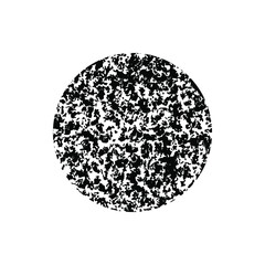 Round brush grunge textured isolated on white background. Vector