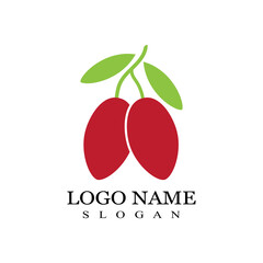 Goji berry vector illustration template design