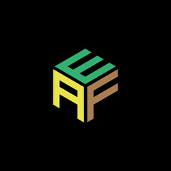 Hexagon logo with letter EAF