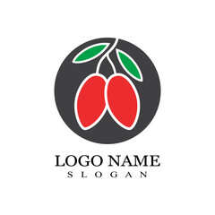 Goji berry vector illustration template design