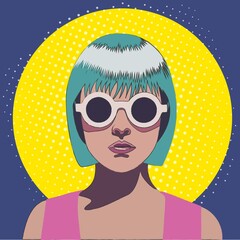 Girls in the style of pop art