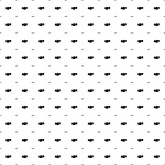 Fototapeta na wymiar Square seamless background pattern from black handshake symbols are different sizes and opacity. The pattern is evenly filled. Vector illustration on white background