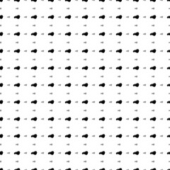Fototapeta na wymiar Square seamless background pattern from black sports whistle symbols are different sizes and opacity. The pattern is evenly filled. Vector illustration on white background