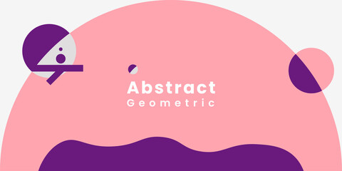 Colorful geometric minimalist background. Abstract geometric circles background. Template for poster, backdrop, book cover, brochure, and vector illustration. Eps 10