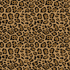 Seamless pattern of jaguar skin. Background design, textile decoration, animalistic print. © Lopolitt