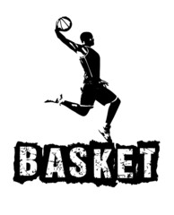Fototapeta na wymiar Basketball player illustration