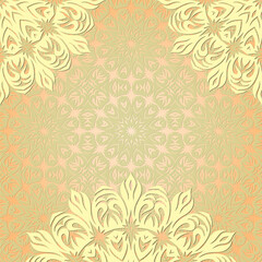 Mandala Background.Abstract floral Islamic design.Oriental floral ornament with mandala.