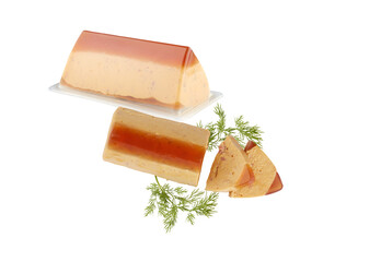 Cheesecake, Dessert, Snacks and Coffee isolated white background 