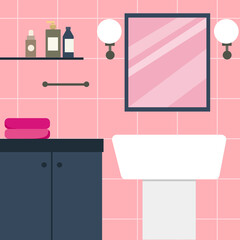 Bathroom. Vector illustration 