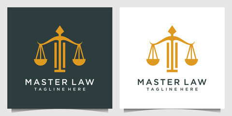 Symbol of the law justice logo design with creative concept. logo design law firm, law office, attorney service
