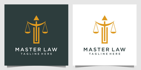 Master law justice logo design with creative concept. logo design law firm, law office, attorney service