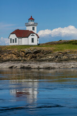 Fototapeta na wymiar USA, Washington State, San Juan Islands. Lighthouse on Patos Island.