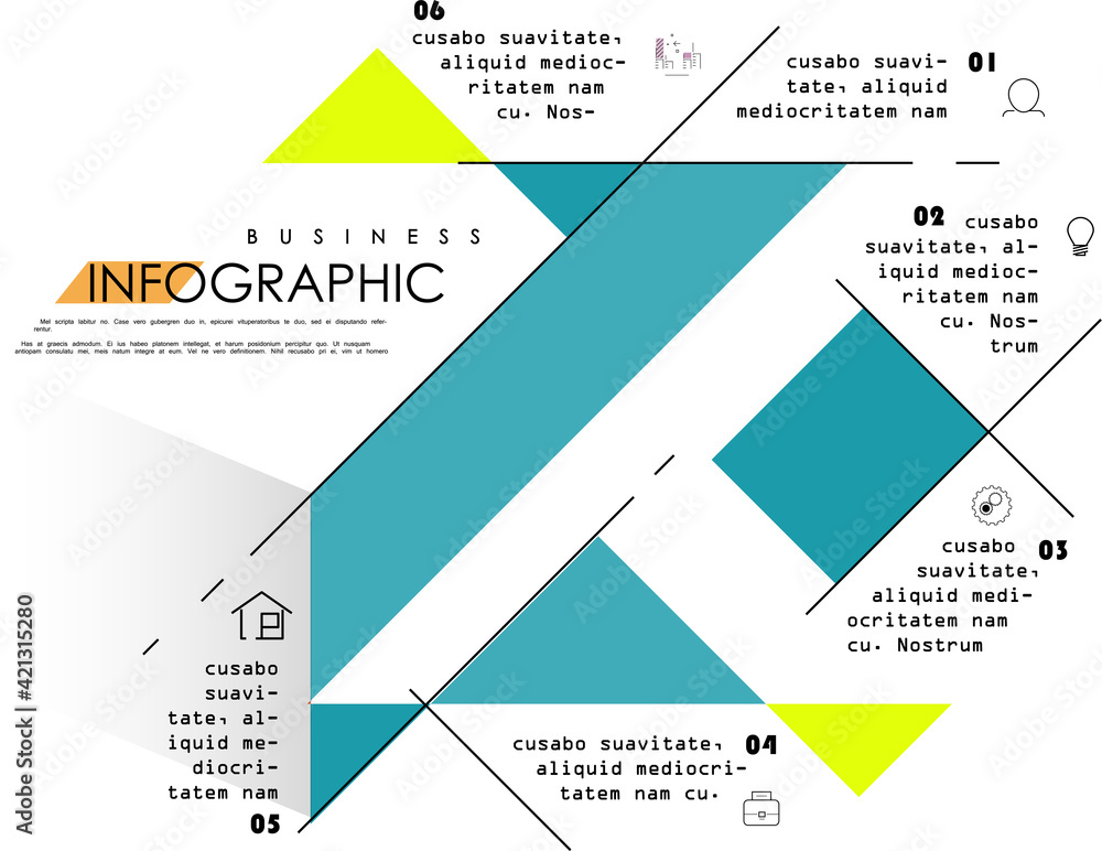 Poster modern abstract geometric background with various rounded linear shapes. vector illustration of dyna