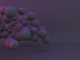 Colorful bright shiny spheres wallpaper