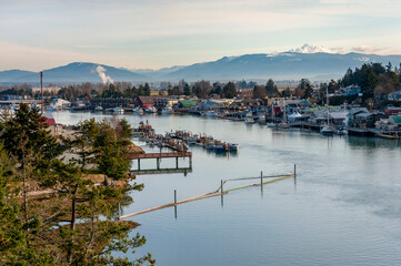 Skagit Valley's Historic Town of La Conner, Washington. A popular tourist town La Conner is one of...